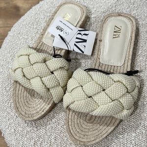ZARA Pearl studded sandals